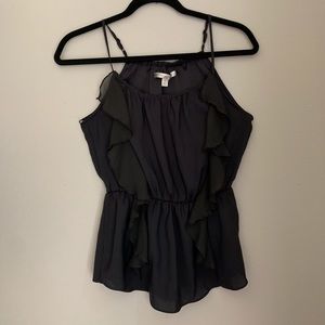 Charcoal Grey Silk Tank